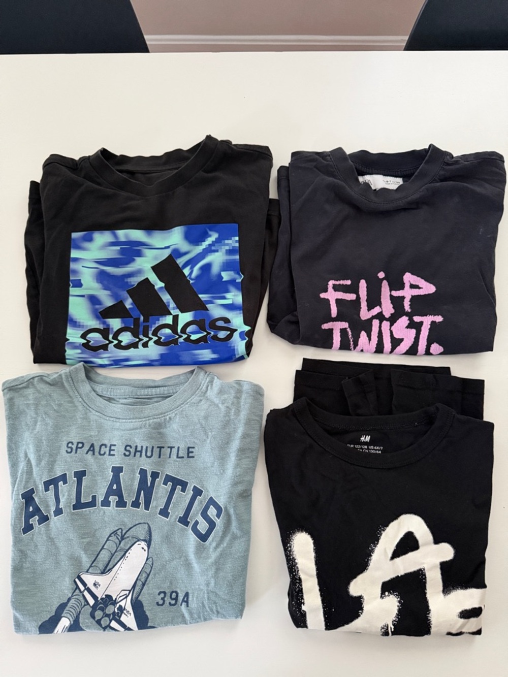 Set of 4 t-shirts adidas, Gap, Zara And H&M